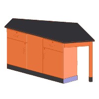 4 Student Science Lab Workstation with Assorted Fixtures