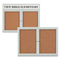 Outdoor Radius Edge Enclosed Corkboards