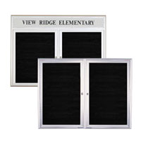 Square and Radius Design Indoor Enclosed Aluminum Letter Boards