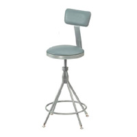 6500 Series Adjustable Premium Swivel Stool with Backrest