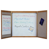 Quartet® Laminate Conference Room Cabinets with a Total Erase® Porcelain Writing Surface