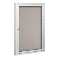 Deluxe Bulletin Board Cabinets with Hinged Doors