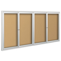 Deluxe Bulletin Board Cabinets with Hinged Doors