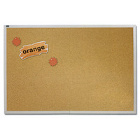 Economy Natural Cork Bulletin Board with Aluminum Frame