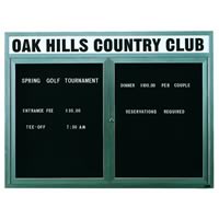 Outdoor Enclosed Aluminum Changeable Letter Boards with Header and Lighting