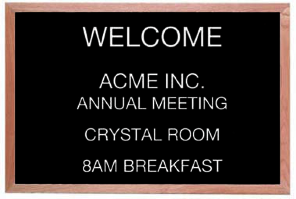 Open Face Changeable Letter Boards