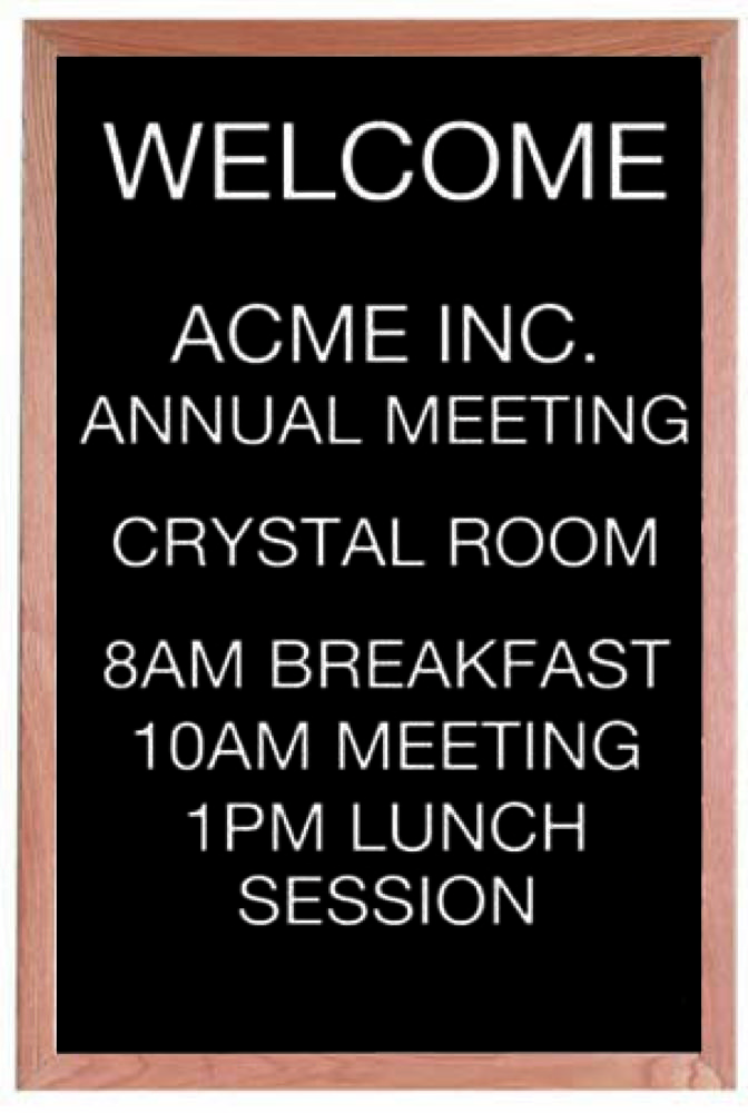 Open Face Changeable Letter Boards