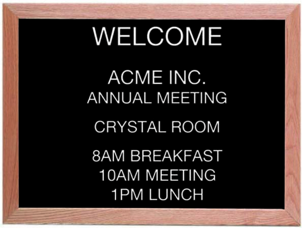 Open Face Changeable Letter Boards