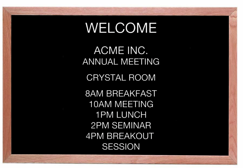 Open Face Changeable Letter Boards
