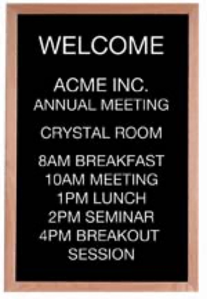 Open Face Changeable Letter Boards