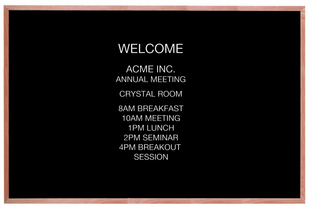 Open Face Changeable Letter Boards