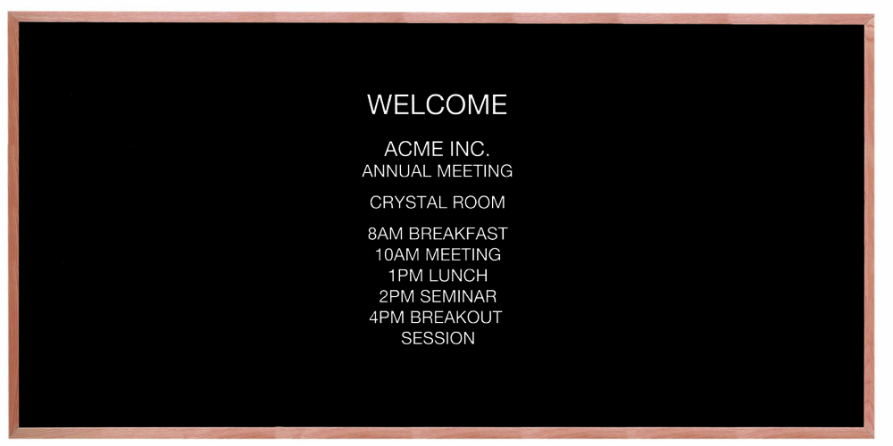 Open Face Changeable Letter Boards