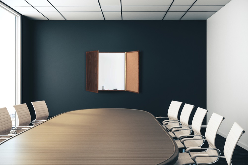 Value Laminate Conference Room Cabinet with Non-Magnetic White Markerboard