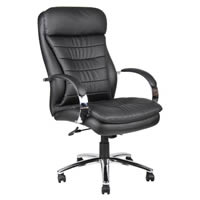 High Back CaressoftPlus™ Exec. Chair w/Chrome Base