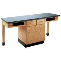 2 Student Science Table with Storage Cabinet