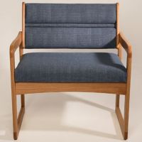 Dakota Wave Series - Single Bariatric Sled Base Chair