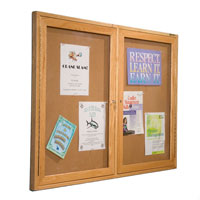 Enclosed Bulletin Board Cabinets with Wood Frame