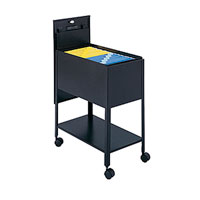 Extra Deep Locking Tub File Storage Cart