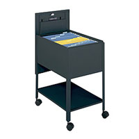 Extra Deep Locking Tub File Storage Cart