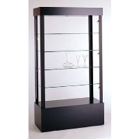 GL1 Wood Veneer Rectangular Open Display Case