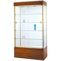 GL105 Wood Veneer Rectangular Wall Display Case