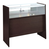 GL118 Wood Veneer Quarter-Vision Jewelry Display Case