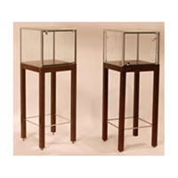 GL132 Square Pedestal Display Case with Legs