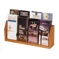 Oak & Acrylic Literature Rack