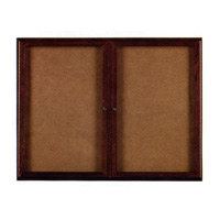 Enclosed Red Oak Wood Framed Bulletin Boards