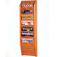 Wooden Mallet AC48-12BL 6 x 2 in. Stance 12 Pocket Wall Display - Black, Light Oak & Mahogany
