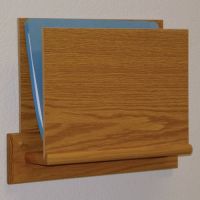Open End Oak File Rack - Square Mounting Plate