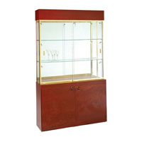 OP106 Wood Veneer Rectangular Wall Display Case