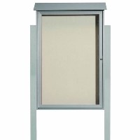 Park Ranger Series Single Hinged Door Bulletin Board with Mounting Posts