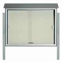 Park Ranger Series Sliding Door Bulletin Board with Mounting Posts