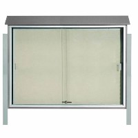 Park Ranger Series Sliding Door Bulletin Board with Mounting Posts
