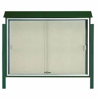 Park Ranger Series Sliding Door Bulletin Board with Mounting Posts