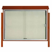 Park Ranger Series Sliding Door Bulletin Board with Mounting Posts