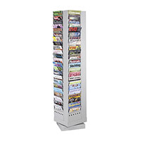 Steel Rotary Magazine and Brochure Display Racks