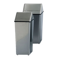 Swing and Push Top Waste Receptacles