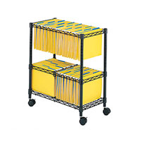 Two Tier Rolling File Storage Cart