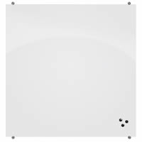 Visionary Black Magnetic Glass Dry Erase Board - 24W x 36H