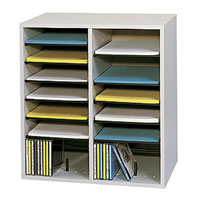 Wooden Adjustable-Compartment Literature Organizers