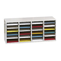 Wooden Adjustable-Compartment Literature Organizers