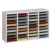 Wooden Adjustable-Compartment Literature Organizers