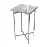 Xcube Aluminum Pedestal Table - NO plexiglass insert and NO LED kit