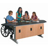 Push-Button Adjustable Height Lab Workstation