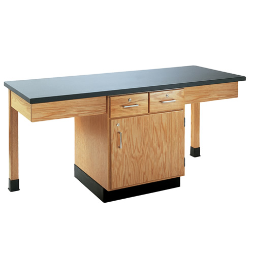 2 Student Science Table with Storage Cabinet