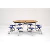 Round Mobile Cafeteria Table with Stools