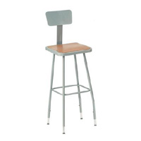 6300 Series Adjustable Heavy-Duty Square Steel Lab Stool