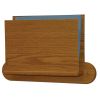 Open End Oak File Rack - Oval Mounting Plate